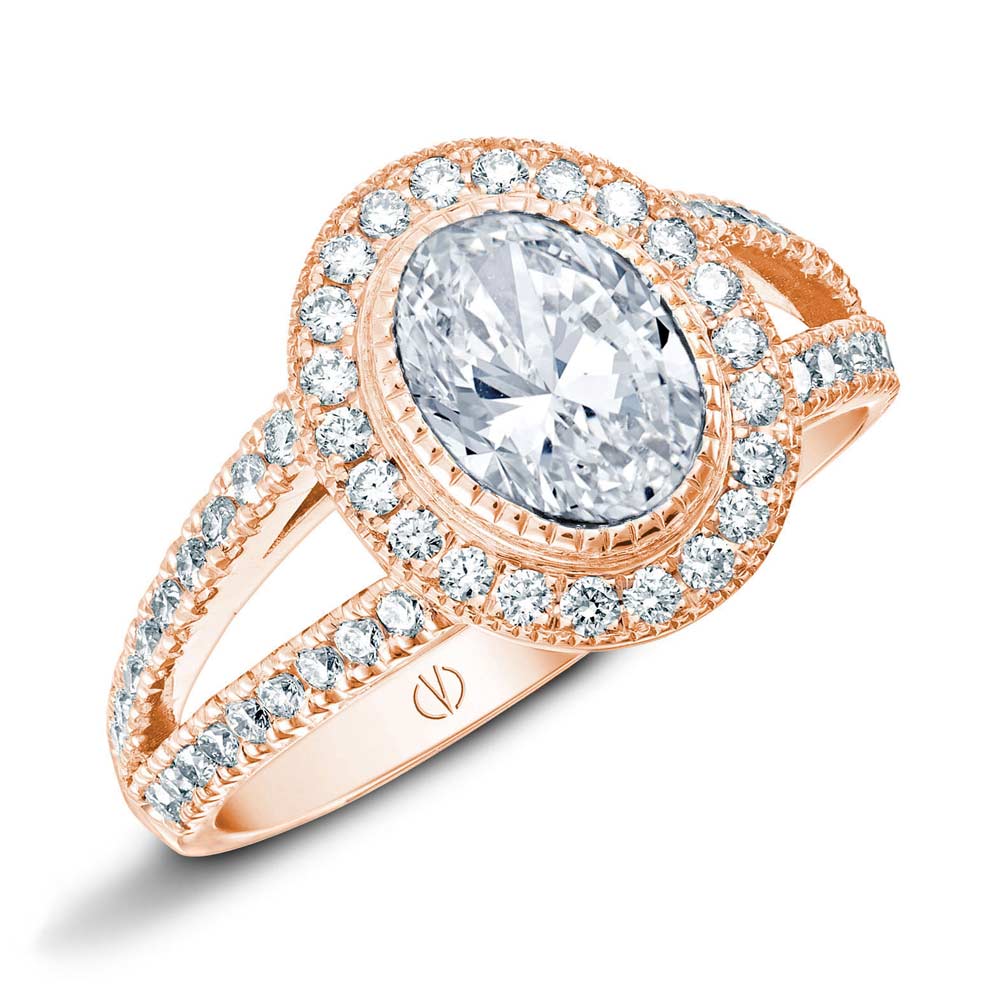 bague fiancailles diamant or rose Valérie Dannenberg