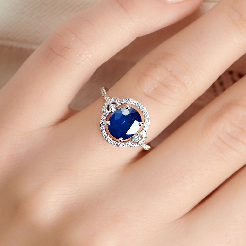 bague fiancailles saphir Valérie Dannenberg