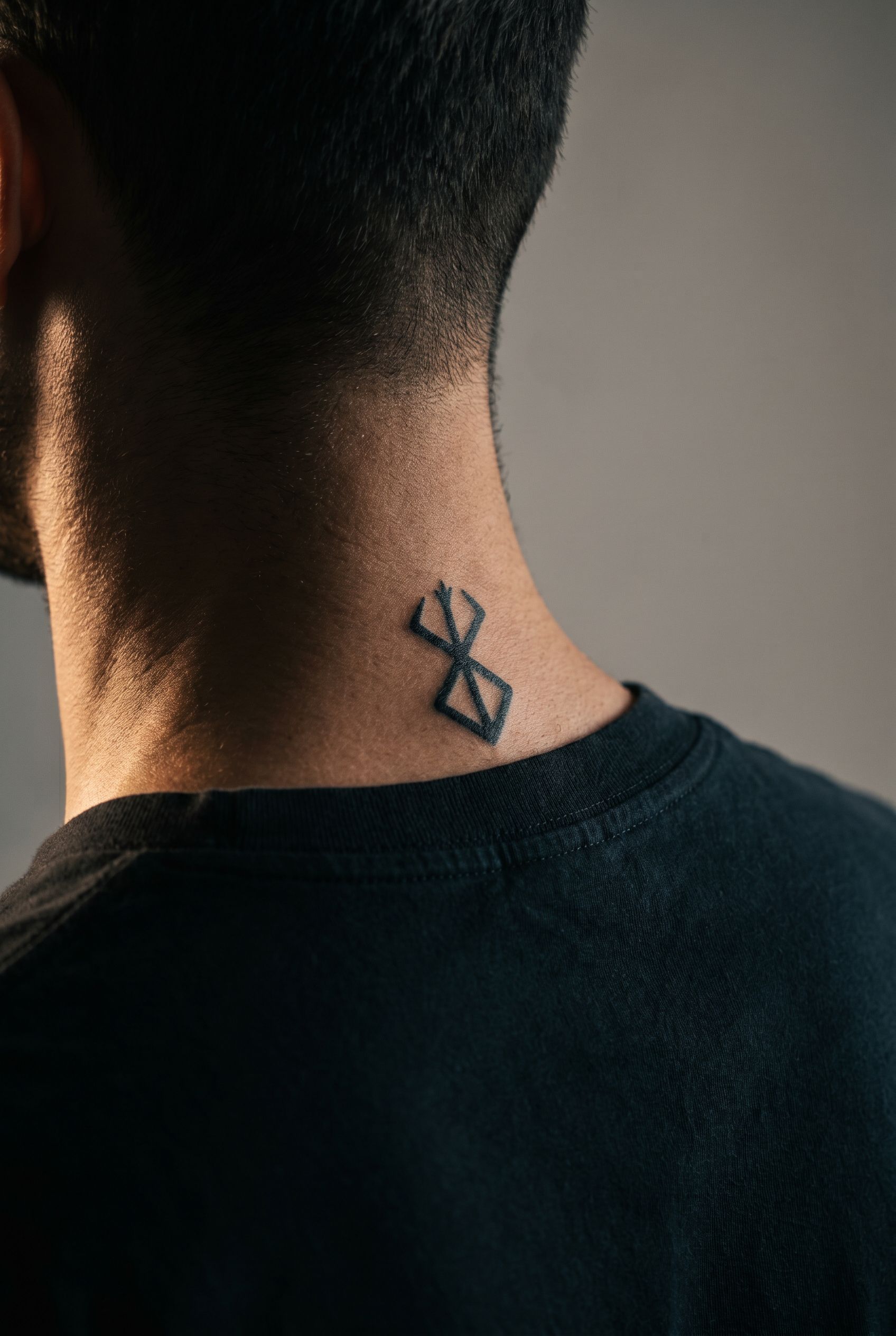 Tatouage de la Marque du Sacrifice de Berserk sur la nuque