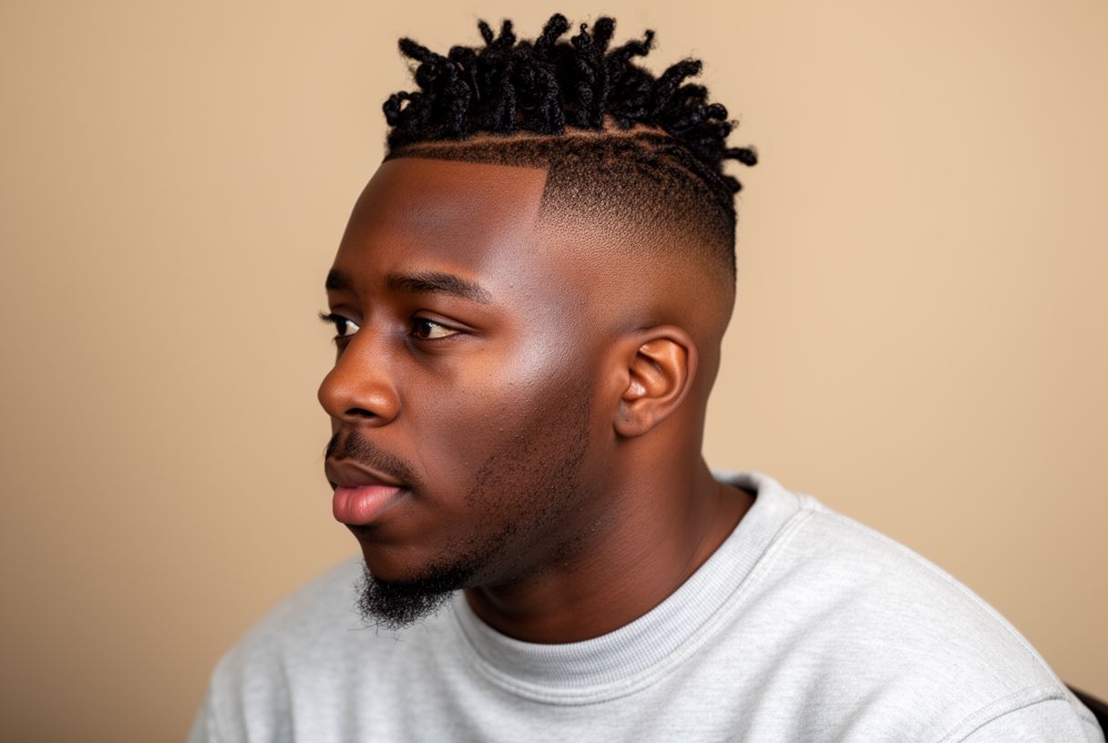 Homme taper afro avec twists