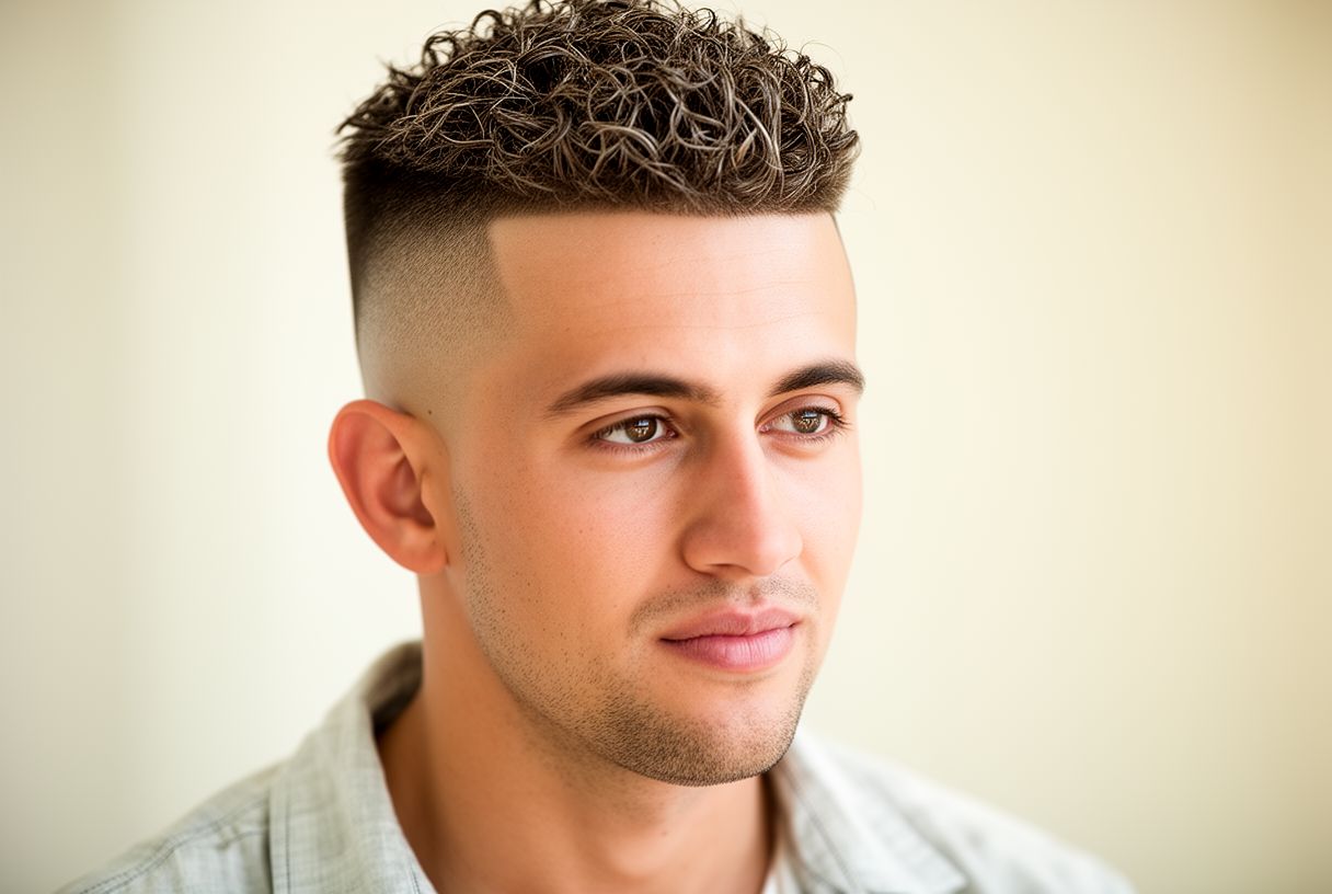Homme avec un taper bas et un dessus texturisé