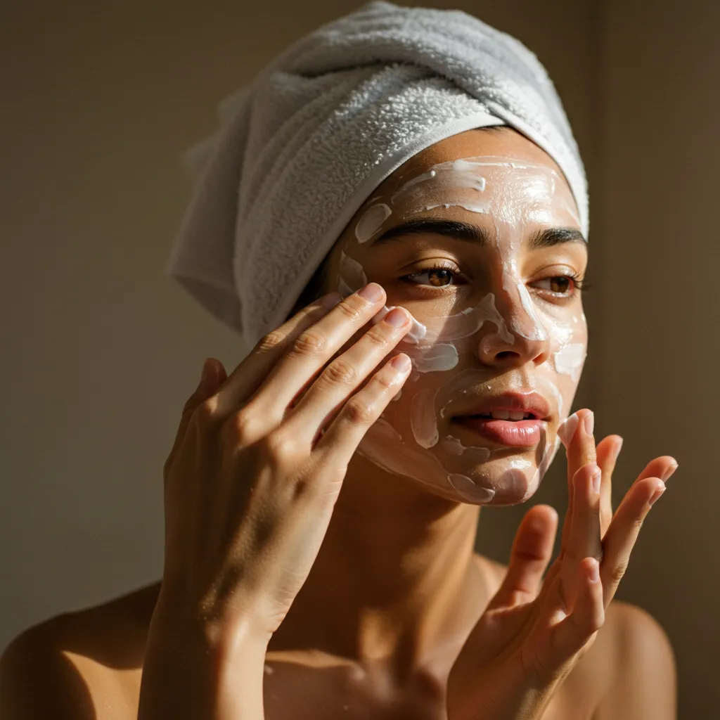 Application de soins ciblés sur différentes zones du visage selon les principes du face mapping