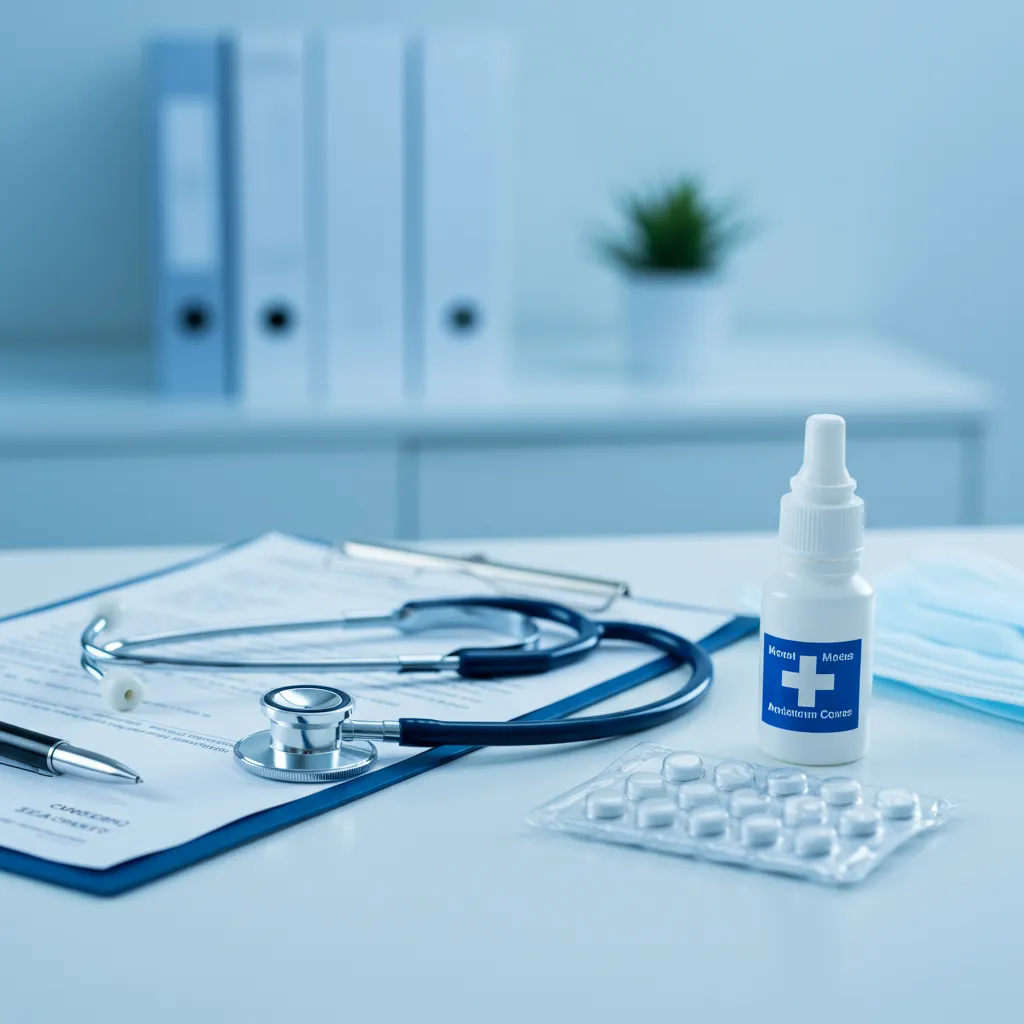 Matériel médical symbolisant la consultation chez un médecin pour le traitement d'un furoncle nécessitant une prise en charge professionnelle