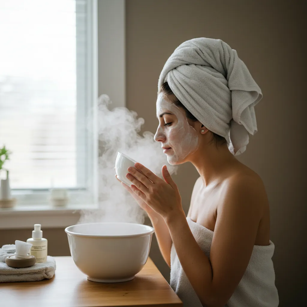 Bain de vapeur pour le visage : Bienfaits purifiants et mode d'emploi