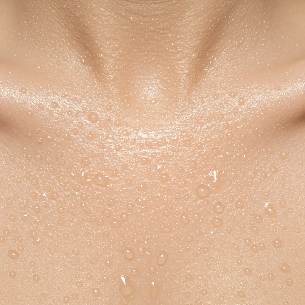 Peau lumineuse et hydratée après un bain de vapeur facial, pores purifiés et teint éclatant